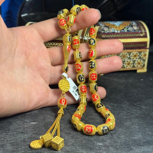 Gümüş Altın Rodajlı Rulet Tesbih
