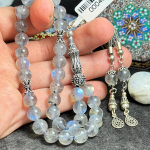 Labradorit Taşı – Gümüş İmame Tasarım Tesbih
